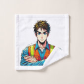 Handtuch Set mit Manga-Sicherheitsfachmann (Waschlappen)