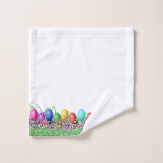 Handtuch Set - Ostereier im Gras (Waschlappen)