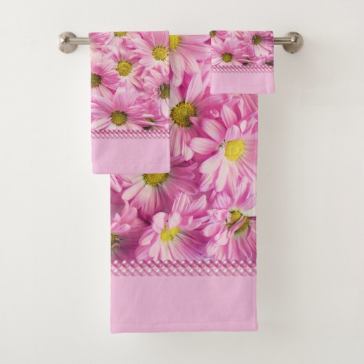 Handtuch Set - Rosa Gerbera Daisies (Insitu)