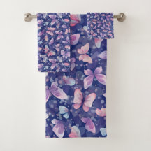 Handtuch-Set-Schmetterlingsmuster#1