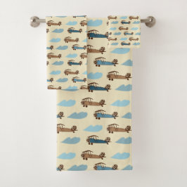 Handtuch Set Spielzeug Flugzeug