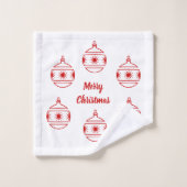 Handtuch-Set - Weihnachtsbäume Badhandtuch Set (Waschlappen)