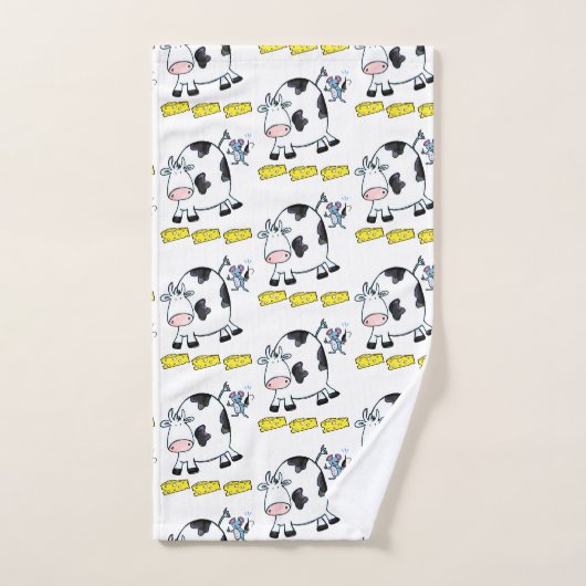 Handtuch Sets Kuh Maus Mäuse Käse (Handtuch)