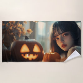 Handtuch- und Mädchenprint Strandtuch