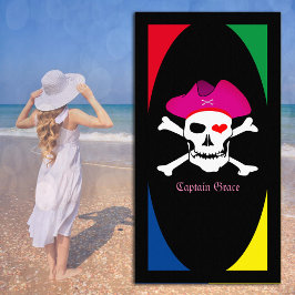 Handtuch von Piraten, Kapitän "Grace" Urlaub, farb