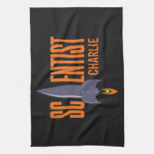 Handtuch von Rocket Scientist individuelle Name (Vertikal)