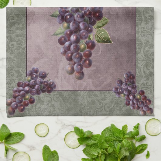 Handtuchbeeren mit Blumenbezug Geschirrtuch (Gefaltet)