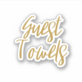 Handtücher Aufbewahrungsaufkleber Aufkleber (Vorderseite)