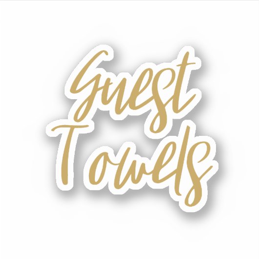 Handtücher Aufbewahrungsaufkleber Aufkleber (Vorderseite)