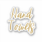 Handtücher Aufbewahrungsaufkleber Aufkleber (Vorderseite)