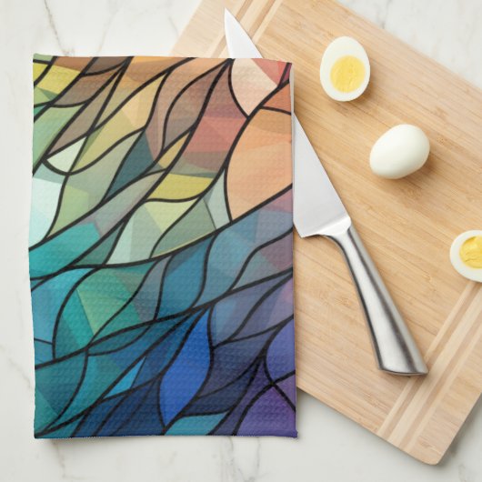 Handtücher aus Buntglas (Viertel Falte)