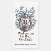 Handtücher aus Papier Willkommen in unserer Hütte Serviette (Vorderseite)