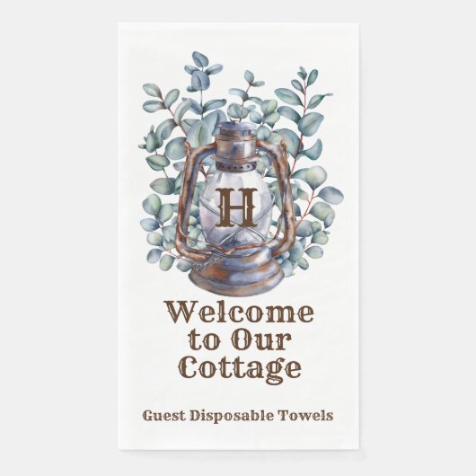 Handtücher aus Papier Willkommen in unserer Hütte Serviette (Vorderseite)