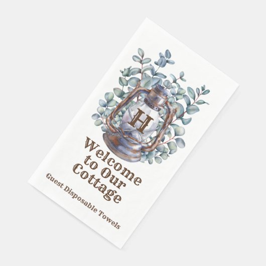 Handtücher aus Papier Willkommen in unserer Hütte Serviette (Ecke)