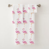 Handtücher aus rosa Flamingo (Insitu)