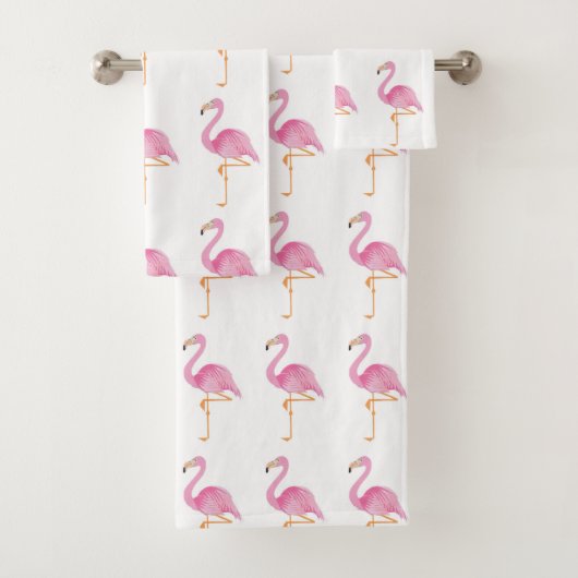 Handtücher aus rosa Flamingo (Insitu)