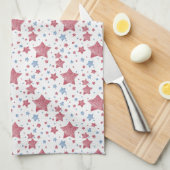 Handtücher aus texturierten Sternen (Viertel Falte)