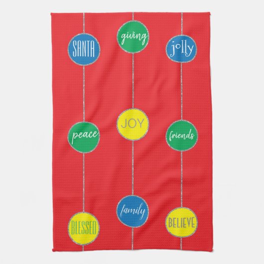 Handtücher "Christmas Messages" (Vertikal)