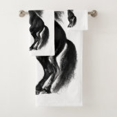 Handtücher für das schwarze Pferd mit benutzerdefi (Insitu)