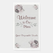 Handtücher für den Gast Willkommen an unserem Plat Serviette (Vorderseite)