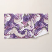 Handtücher für lila und weiße Drachen und Rose (Handtuch)
