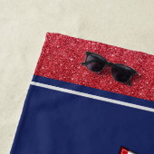 Handtücher für Strand Amerika Glitzer Rot, Weiß, B (Beispiel)