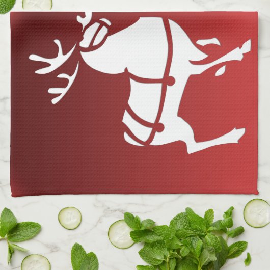 Handtücher für Weihnachten Rentier Handtuch Custom (Gefaltet)