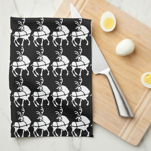 Handtücher für Weihnachten Rentier Handtuch Custom (Viertel Falte)