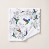 Handtücher mit Hummingvögeln in den Farben Frühjah (Waschlappen)