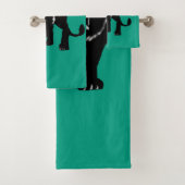 Handtücher mit Löwe-Silhouette in den Farben (Insitu)