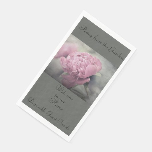 Handtücher Qty 50 Peony From the Garden Serviette (Ecke)