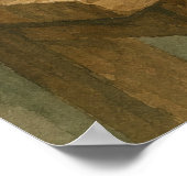 Handtücher und Eukalyptus Wasserfarbenposter Poster (Ecke)