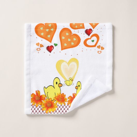 Handtuchhalter Gelbe Enten Orangenpfeife Sets (Waschlappen)