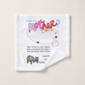 Handtuchhalter im Badezimmer Wo ist Mama? Badhandtuch Set (Waschlappen)