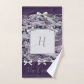 Handtuchhalter Lavendel und Bogen Personalisiert Badhandtuch Set (Handtuch)
