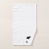 Handtuchhalter mit Vintager Silhouette Badhandtuch Set (Handtuch)