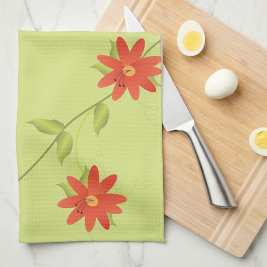 Handtuchhalter Orange Limon Geschirrtuch (Viertel Falte)