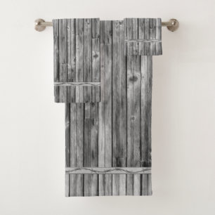 Handtuchhalter - Set aus gewittertem Stallholz