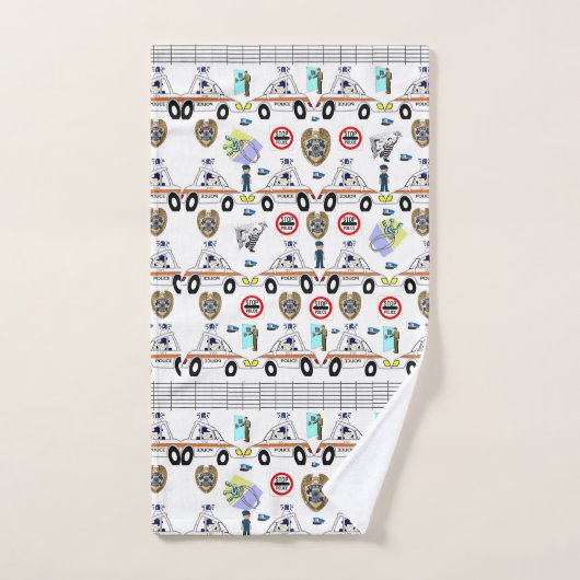 Handtuchhalter Sets Polizeiwagen (Handtuch)