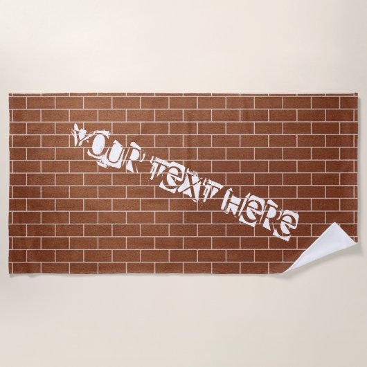 Handtuchhandtuch aus Ziegelstein Strandtuch (Vorderseite)