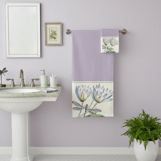 Handtuchhandtuch für Lotus und Libellen Badhandtuch Set