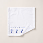 Handtuchhandtuch - Meerpferde und -wellen Badhandtuch Set (Waschlappen)