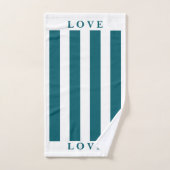 Handtuchhandtuch Set - DarkTeal&White (Handtuch)