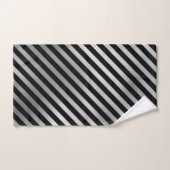 Handtuchhandtuch-Set für Silber und Schwarz Badhandtuch Set (Handtuch)