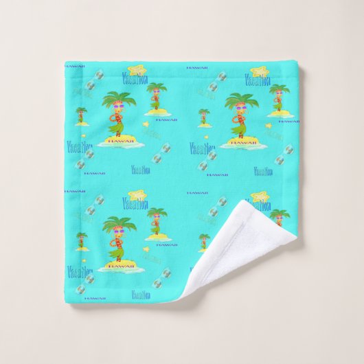 Handtuchpalme (Urlaubsmuster) Set (Waschlappen)