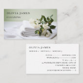 Handtuchreinigung Zimmerservice Haushaltshilfe Visitenkarte (Vorne/Hinten)