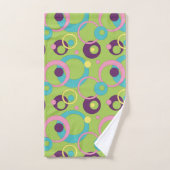 HandtuchSet von Funky Green Circles Badhandtuch Set (Handtuch)