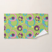 HandtuchSet von Funky Green Circles Badhandtuch Set (Handtuch)