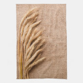 Handtuchwheat on Burlap Sack Country Rustikal Geschirrtuch (Vertikal)