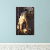 Handtür-Klopfer nah-up, Mexiko Leinwanddruck (Insitu (Holzboden))